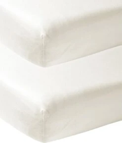 Meyco Jersey Hoeslaken Wieg - 2-pack - Offwhite - 40x80/90cm