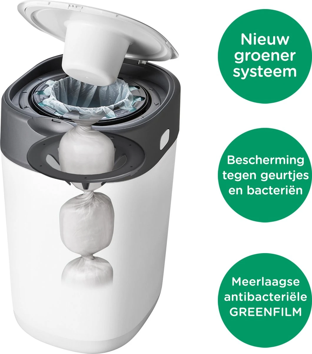 Tommee Tippee Twist & Click Milieuvriendelijke Luieremmer Navulling - Duurzaam Geproduceerde Greenfilm - 3 Stuks - Afbeelding 3