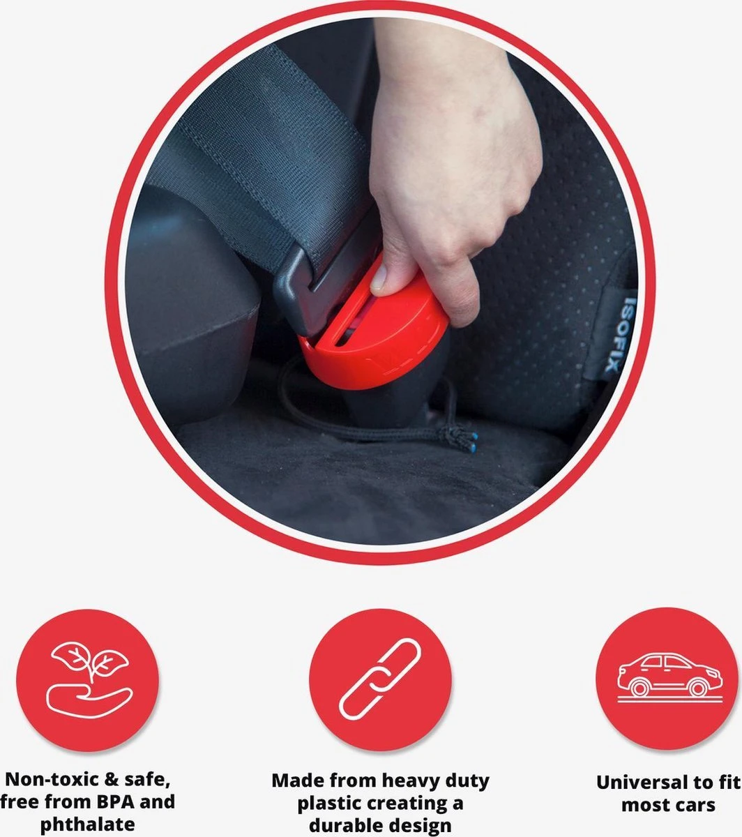 1st - Wididi Autogordel Slot – Bescherm Je Kind Tegen Het Per Ongeluk Losmaken Van De Gordel - Stevig En Duurzaam Kunststof – Universeel Ontwerp - Afbeelding 6