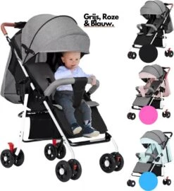 Child Supplies Buggy - Inklapbare Buggy - Baby Stroller - 3 In 1 - Kinderwagen - Grijs