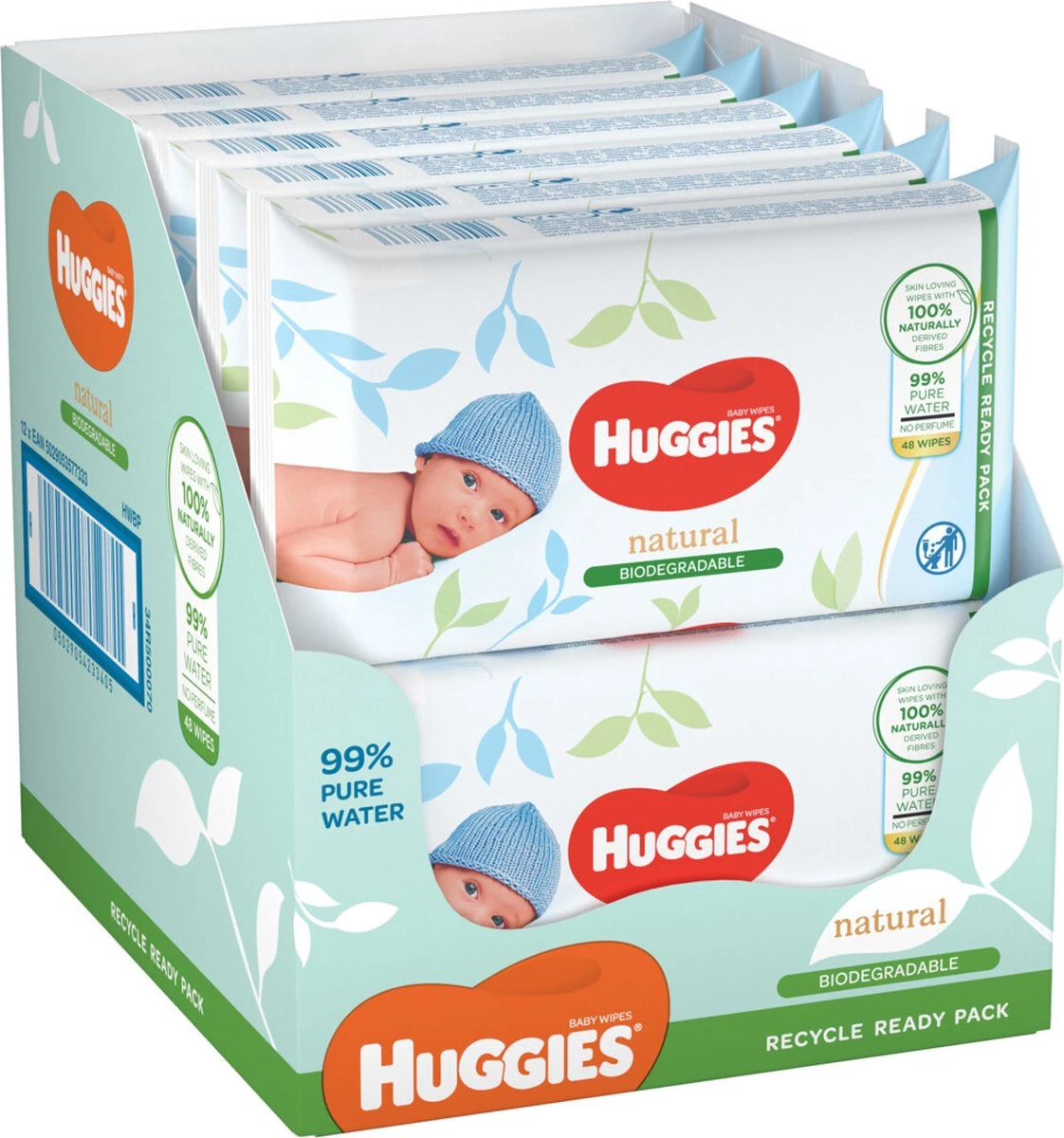 Huggies Billendoekjes - 100% Plasticvrij - Biologisch Afbreekbaar - 12 X 48 Stuks - 576 Doekjes - Afbeelding 7