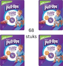 Huggies Pull Ups 8-17 Kg - 4x 17 Stuks - Maandbox - Pampers - Oefenbroekjes - Potty Training Broek Jongens 1-2.5 Jaar - Luiers