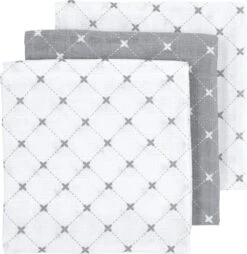 Meyco X Mrs.Keizer Louis Hydrofiele Doeken - 3-pack - Grijs - 70x70cm