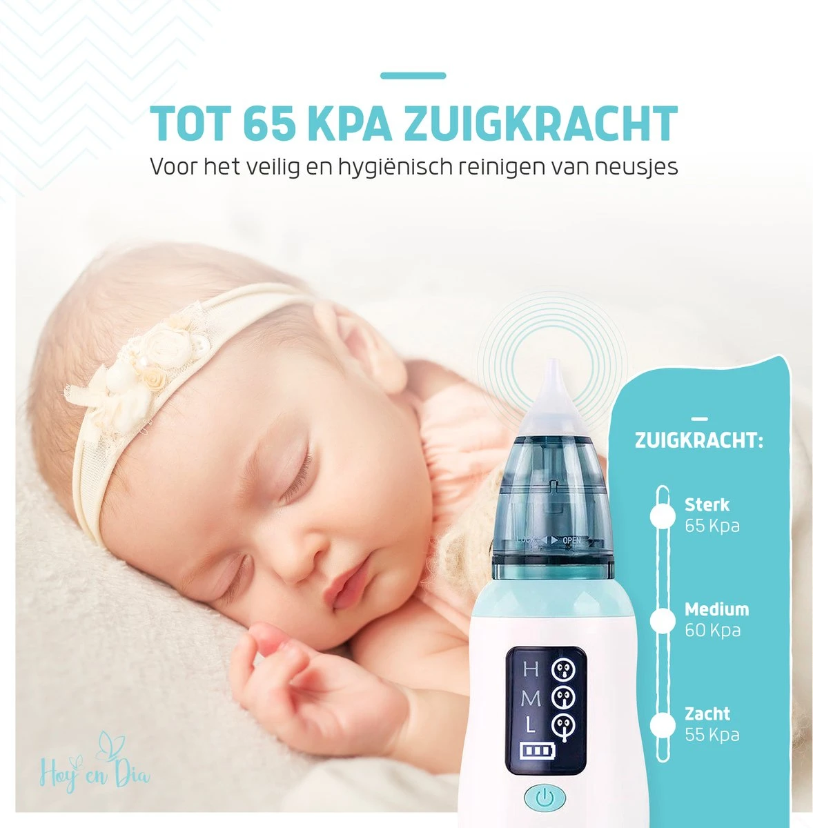 Hoy En Dia® Neusreiniger Baby Snoetenpoetsers - Neuspeer Met USB - Elektrische Neuszuiger En Oorreiniger - Afbeelding 9