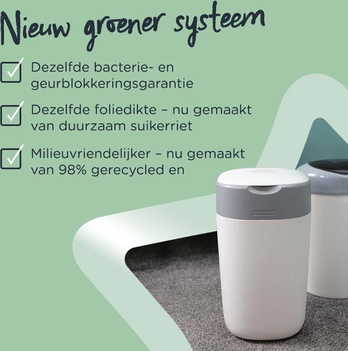 Tommee Tippee Twist & Click Milieuvriendelijke Luieremmer Navulling - Duurzaam Geproduceerde Greenfilm - 3 Stuks - Afbeelding 8