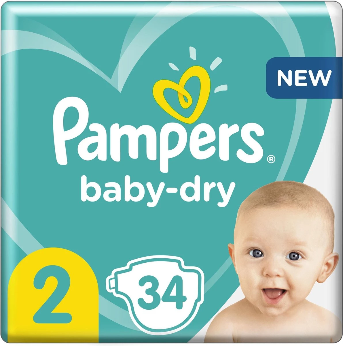 Pampers® Pampers Baby-Dry - Maat 2 (4-8kg) - 34 Luiers