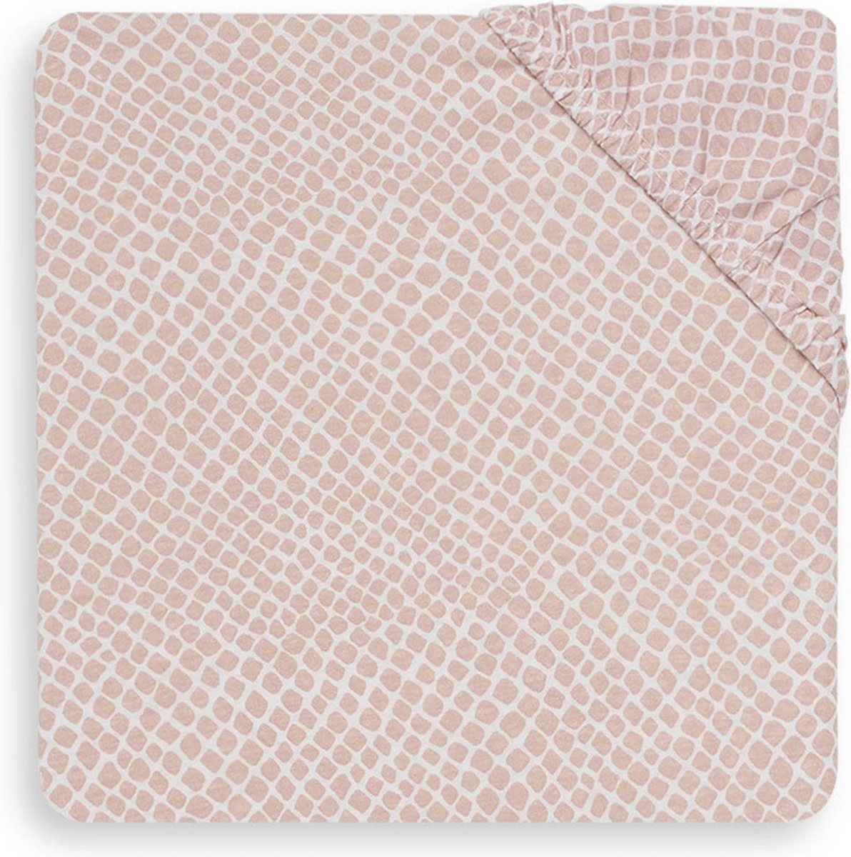 Jollein Baby Hoeslaken Ledikant Jersey 60x120cm Snake - Pale Pink - Afbeelding 2