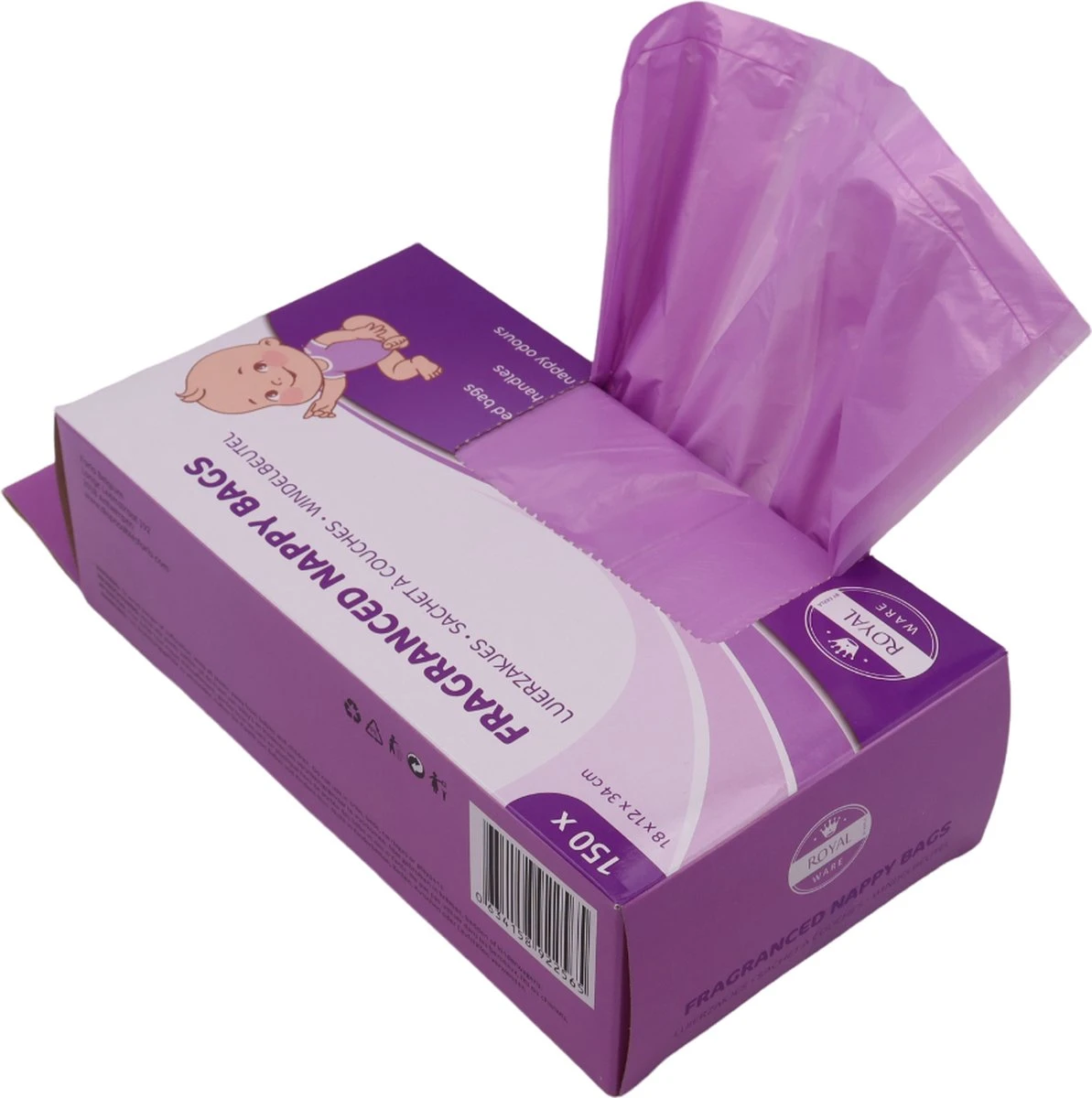 Geparfumeerde Luierzakjes - Baby Verschonen - 150 Luier Zakjes - Afbeelding 3