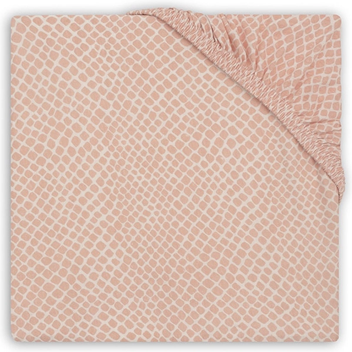 Jollein Baby Hoeslaken Ledikant Jersey 60x120cm Snake - Pale Pink