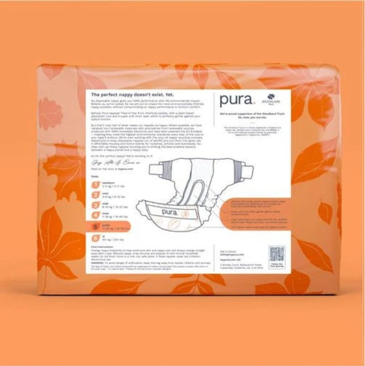 Pura Eco-Friendly Luiers Maat 5 (11-25kg), 125 Luiers - Afbeelding 2