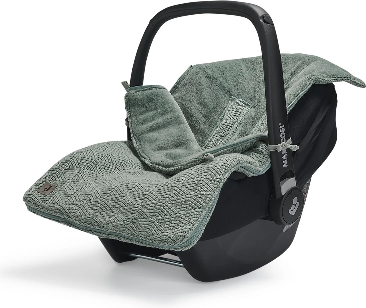 Jollein Voetenzak Voor Autostoel & Kinderwagen - River Knit - Ash Green - Afbeelding 7