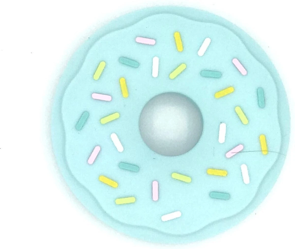 Donut Bijtketting Kauwsieraad - Turqoise - Afbeelding 2