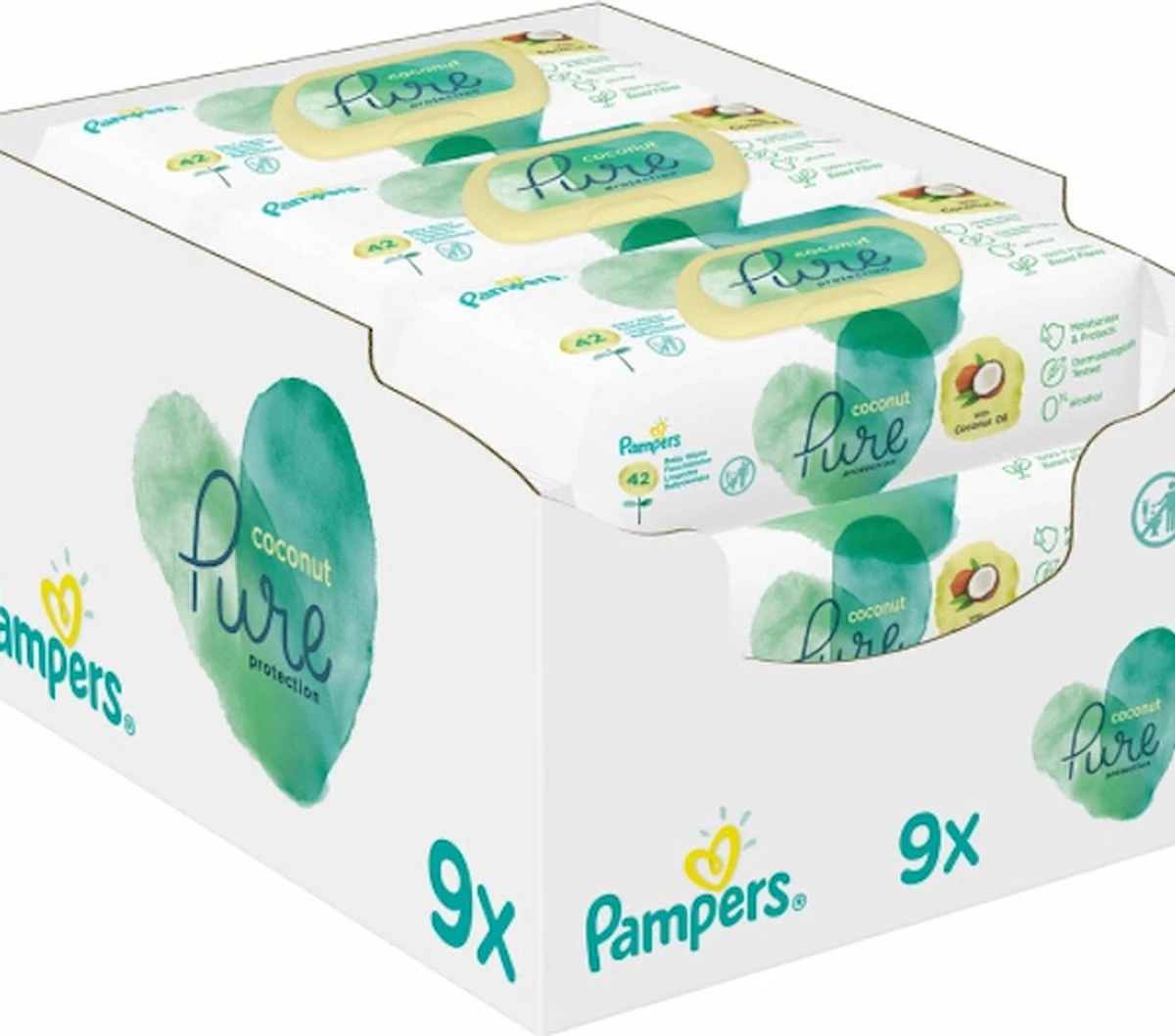 Pampers® Pampers Billendoekjes Harmonie Coconut Navulpak 9x42 = 378 Doekjes - Afbeelding 8
