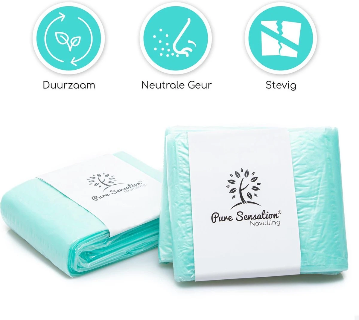 Pure Sensation® Luieremmer Navulling - 3 Stuks - Geschikt Voor Korbell - Inclusief Extra Luier Etui - Navullingen 15/16 Liter - Luieremmer Zakken - Luieremmernavullingen - Luieremmers - Korbell Luieremmer – Luiertasje - Korbell Navulling - Afbeelding 3