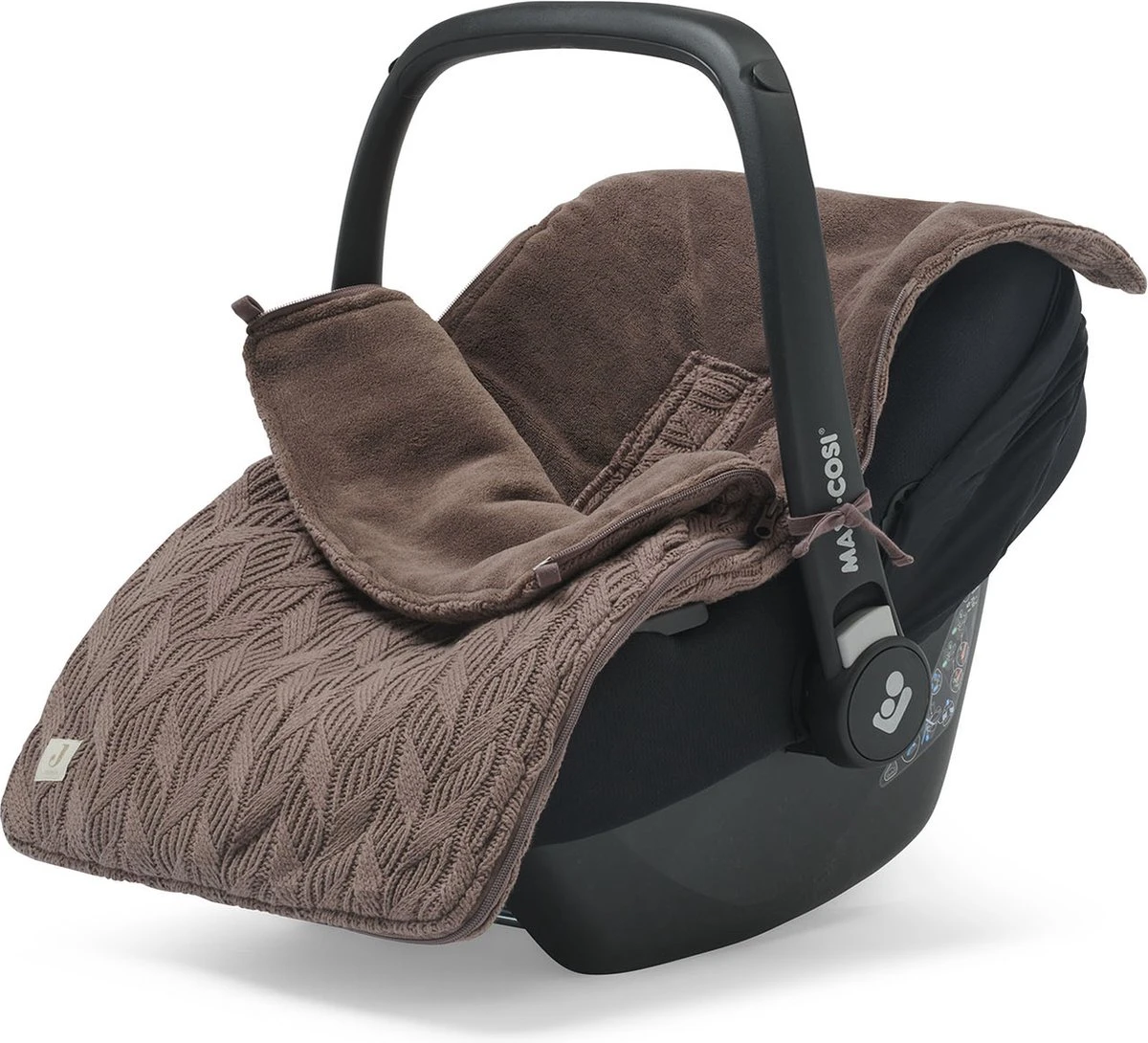 Jollein Voetenzak Voor Autostoel & Kinderwagen - Spring Knit - Chestnut - Afbeelding 6