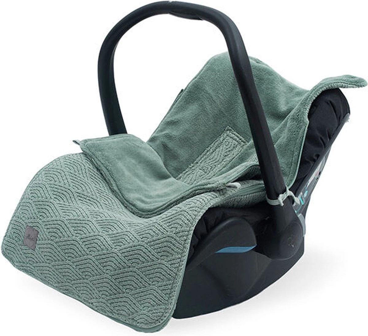 Jollein Voetenzak Voor Autostoel & Kinderwagen - River Knit - Ash Green - Afbeelding 6