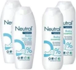 Neutral Baby - Voordeelverpakking 2 X Baby Wasgel & 2 X Baby Shampoo