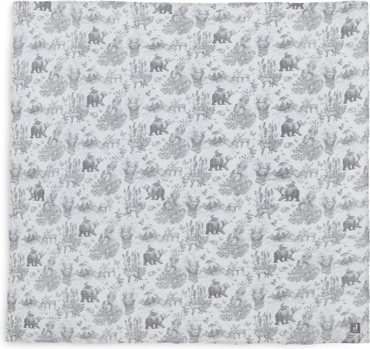 Jollein Hydrofiele Doek 115x115cm Pimpelmees - Forest Animals - Afbeelding 6