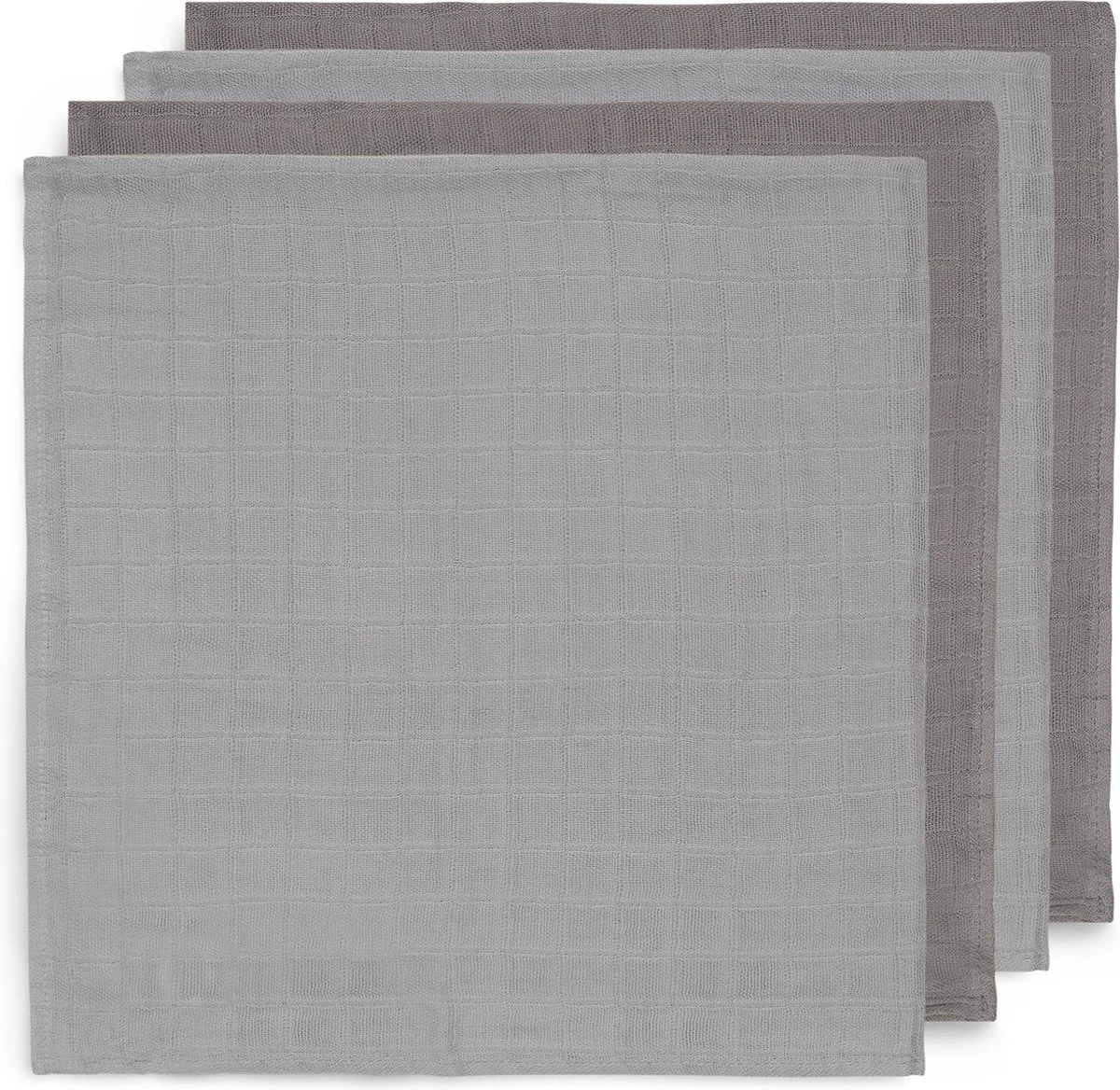 Jollein Hydrofiele Doek Small 70x70cm Bamboe Katoen - Storm Grey - 4 Stuks