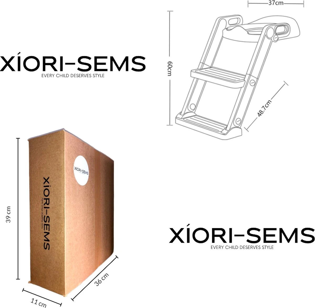 XIORI-SEMS - WC Verkleiner Met Trapje - Toiletverkleiner - Wit Met Goud - Toilettrainer - 2 Tot 7 Jaar - Met Beloningssysteem - Afbeelding 10