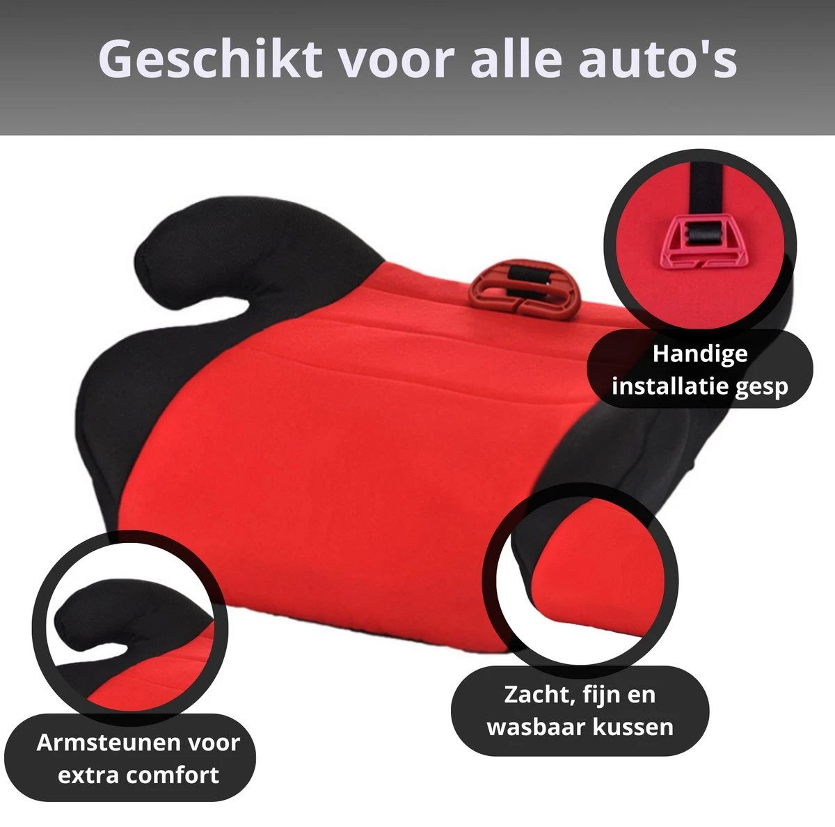 Vianza Zitverhoger Auto Incl. Gordelbeschermer - Kinderzitje Auto - Afbeelding 5
