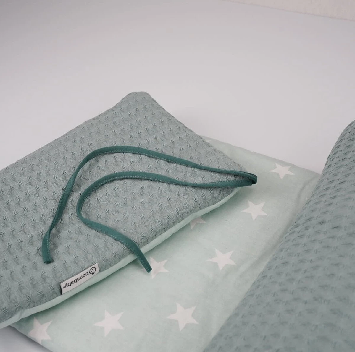 Bedomrander Monaco Groen Wafel Design - Bedbumper - Afbeelding 2