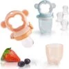2 Fruitspenen Aap Voor Baby & Peuter + 6 Siliconen Spenen In 3 Maten - Veilig + BPA Vrij -2 Fruitspenen - Fopspeen Fruit Net Fruit Speen Baby Speen Fruit Groente Pap Babyvoeding