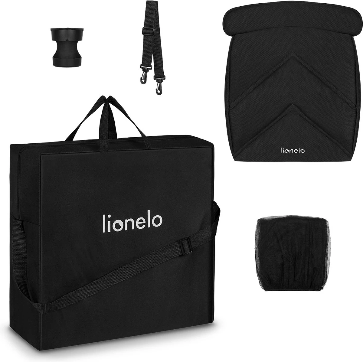 Lionelo Buggy Cloe - Kinderwagen Premium + - Tot 22 Kg - Verstelbare Rugleuning - 5-punts Veiligheidsgordels - Grote Zwenkwielen - Klamboe - Bekerhouder - Lichtgewicht - Compact - Waterdicht - Afbeelding 12