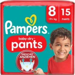 Pampers® Pampers Baby Pants Baby Dry Maat 8 Extra Large (19+ Kg), 15 Luierbroekjes