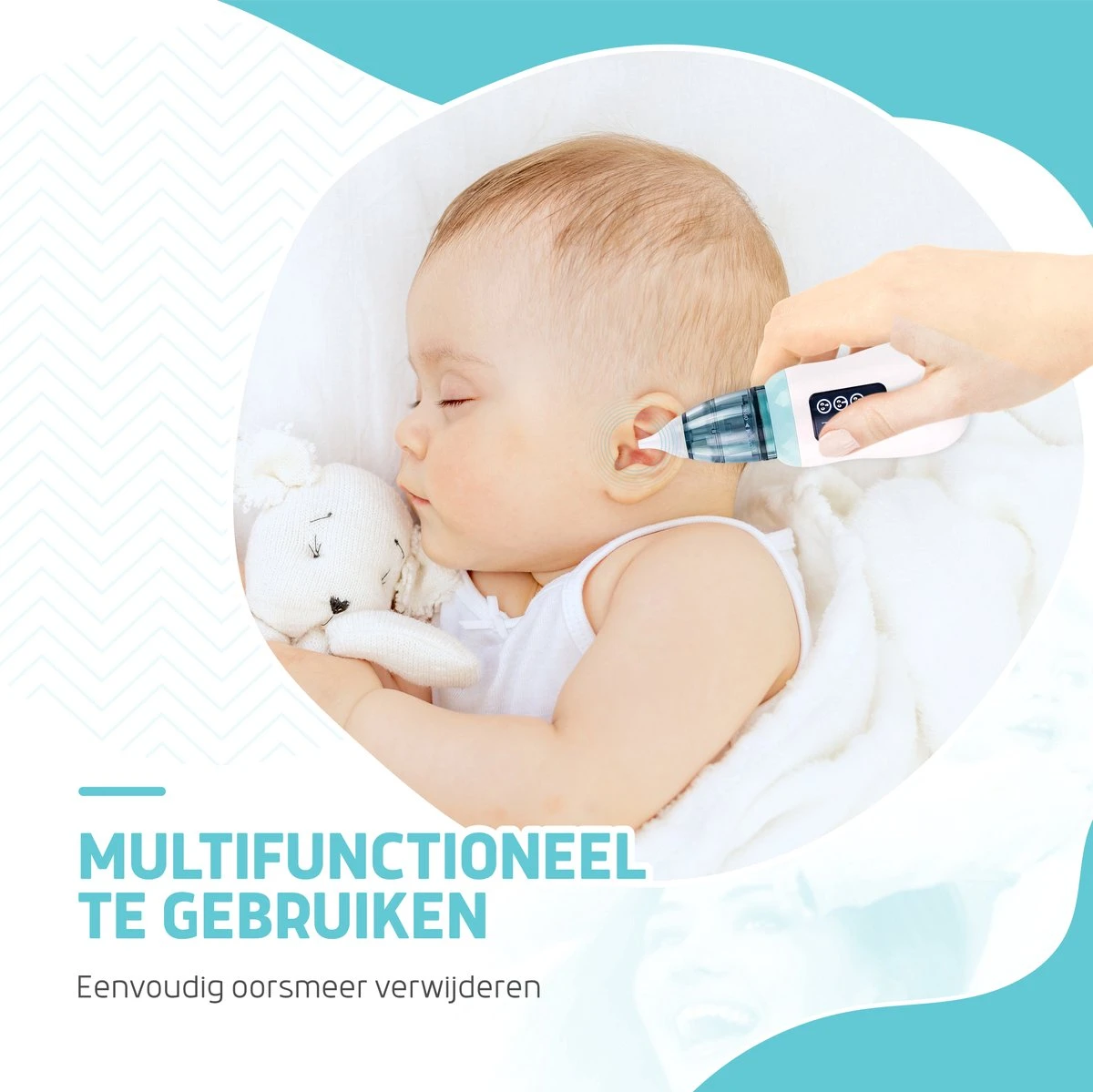 Hoy En Dia® Neusreiniger Baby Snoetenpoetsers - Neuspeer Met USB - Elektrische Neuszuiger En Oorreiniger - Afbeelding 7