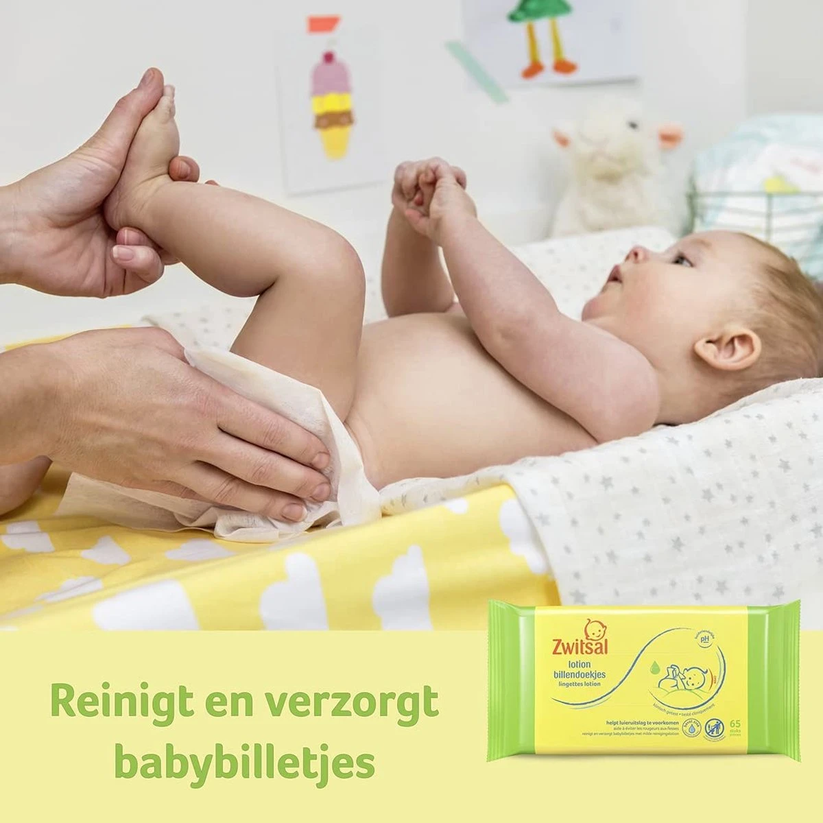 Zwitsal Baby Billendoekjes Lotion (30 X 65 Wipes), Voor Alle Huidtypes, 1950 Doekjes - Voordeelverpakking - Afbeelding 5