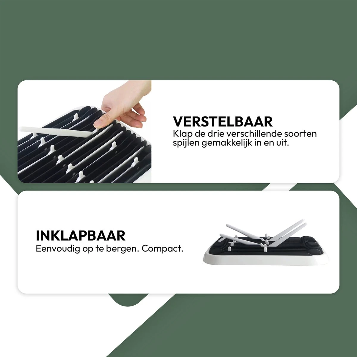 STACK Flessen Droogrek | Zwart - Geschikt Voor Flessen En Doppen - Droogrek Voor Flessen - Baby Flessenrek - Afdruiprek Baby - Drying Rack - Babyfles Droogrek - Afdruiprek Fles Met Lekbak - Afdruiprek - Babyflessen - Flessenrek - Afbeelding 3