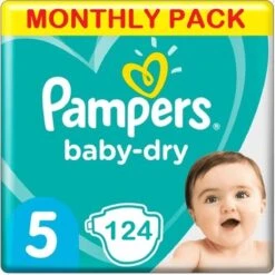Pampers® Pampers Baby Dry Maat 5 - 124 Luiers Maandbox