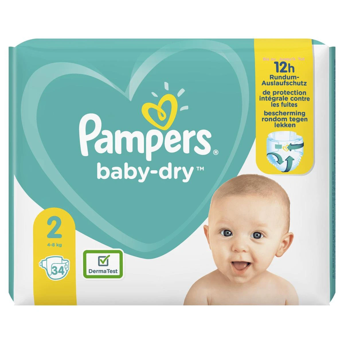 Pampers® Pampers Baby-Dry - Maat 2 (4-8kg) - 34 Luiers - Afbeelding 12