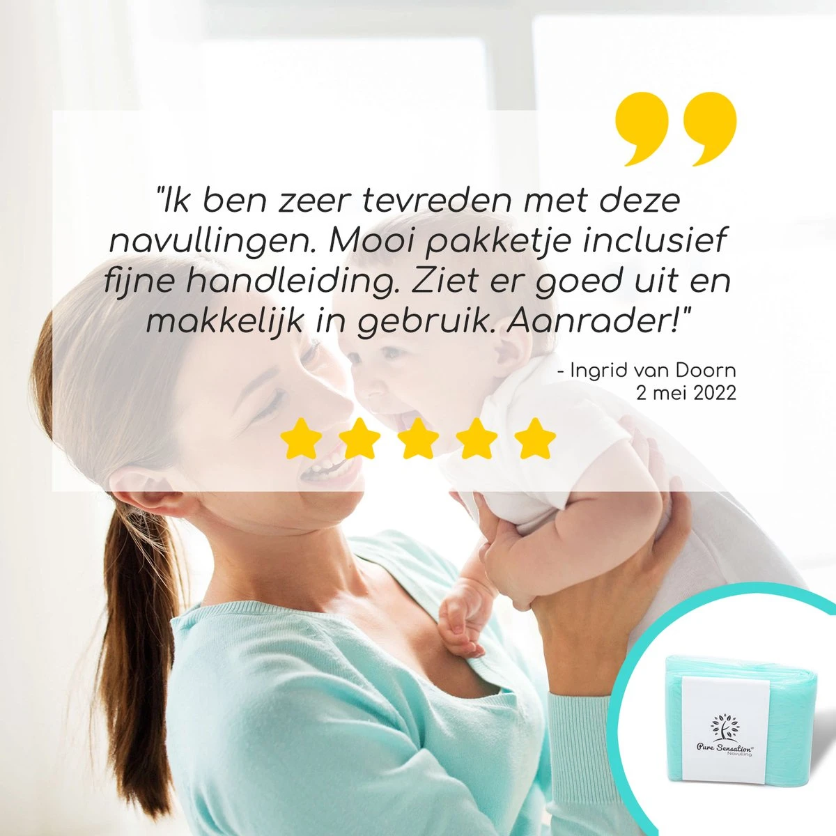 Pure Sensation® Luieremmer Navulling - 8 Stuks - Geschikt Voor Korbell - Inclusief Extra Luier Etui- Navullingen 15/16 Liter - Luieremmer Zakken - Luieremmernavullingen - Luieremmers - Korbell Luieremmer – Luierzakjes Wegwerp - Korbell Navulling - Afbeelding 9