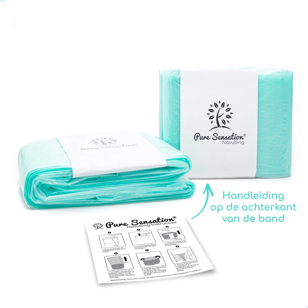 Pure Sensation® Luieremmer Navulling - 7 Stuks - Geschikt Voor Korbell - Inclusief Extra Luier Etui - Navullingen 15/16 Liter - Luieremmer Zakken - Luieremmernavullingen - Luieremmers - Korbell Luieremmer – Luierzakjes Wegwerp - Korbell Navulling - Afbeelding 4