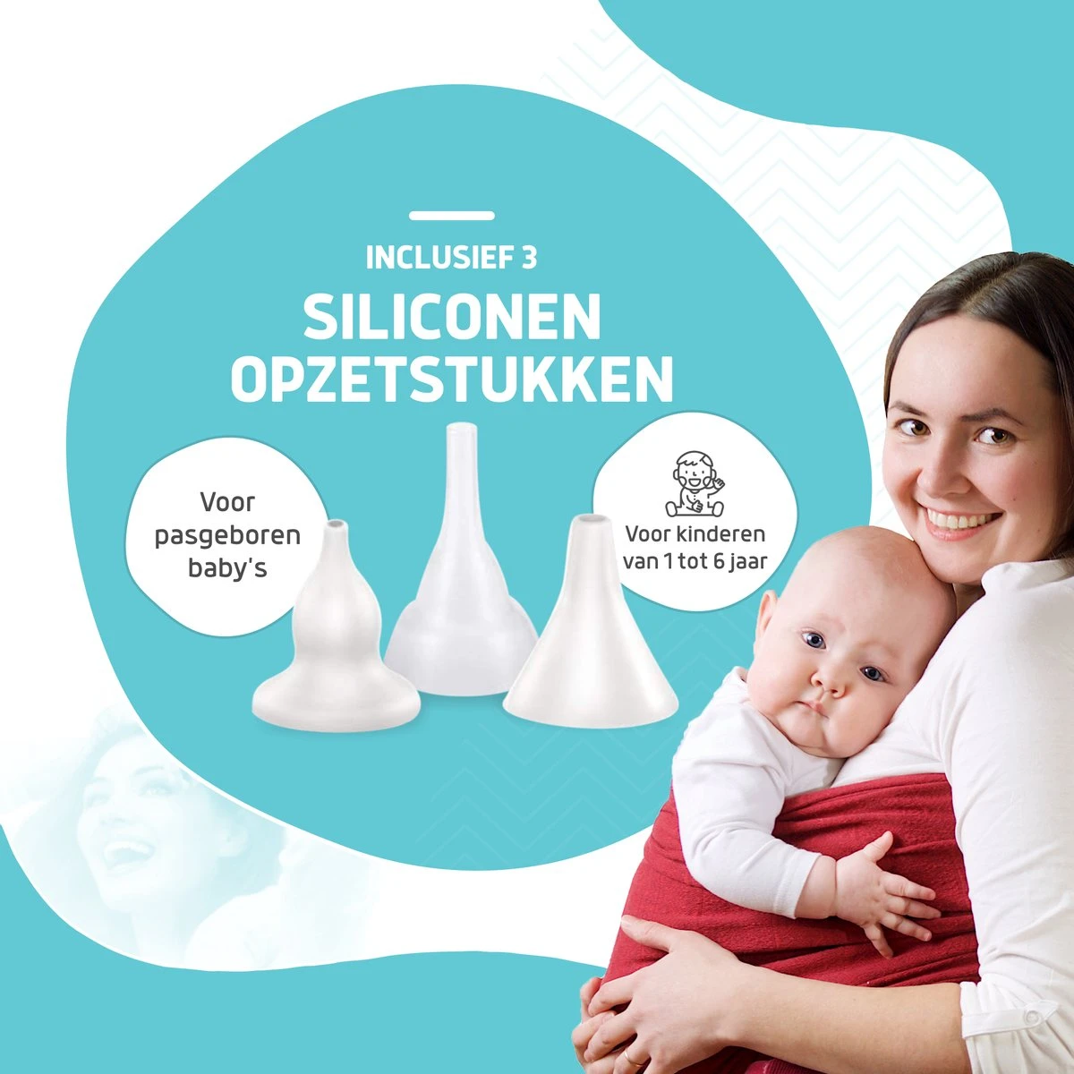 Hoy En Dia® Neusreiniger Baby Snoetenpoetsers - Neuspeer Met USB - Elektrische Neuszuiger En Oorreiniger - Afbeelding 3