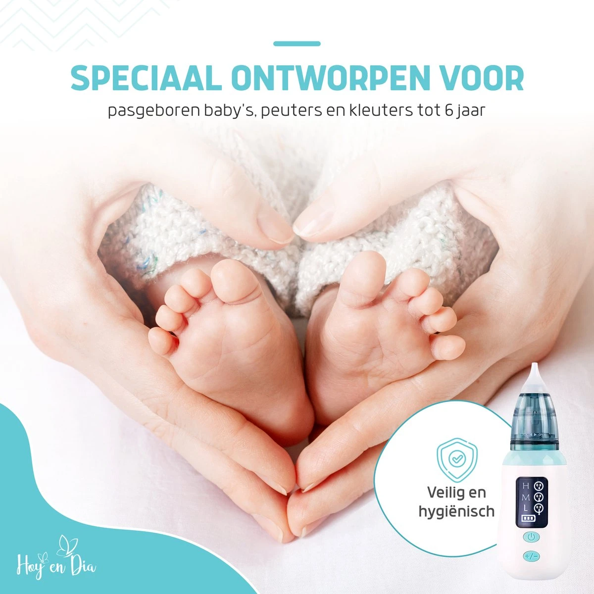 Hoy En Dia® Neusreiniger Baby Snoetenpoetsers - Neuspeer Met USB - Elektrische Neuszuiger En Oorreiniger - Afbeelding 11