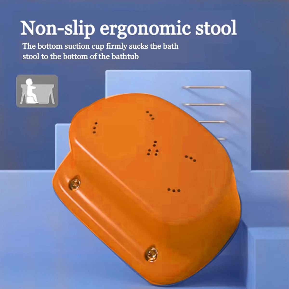 K IKIDO Kinderbad - Baby Bad - Pasgeboren Badkuip - Babybadje - Opvouwbaar Babybad - Vouwbad - Mit Ophangpad & Badkruk - Blauw - Afbeelding 2