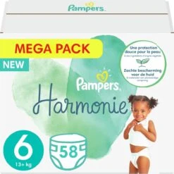 Pampers® Pampers - Harmonie Pure - Maat 6 - Mega Pack - 58 Luiers