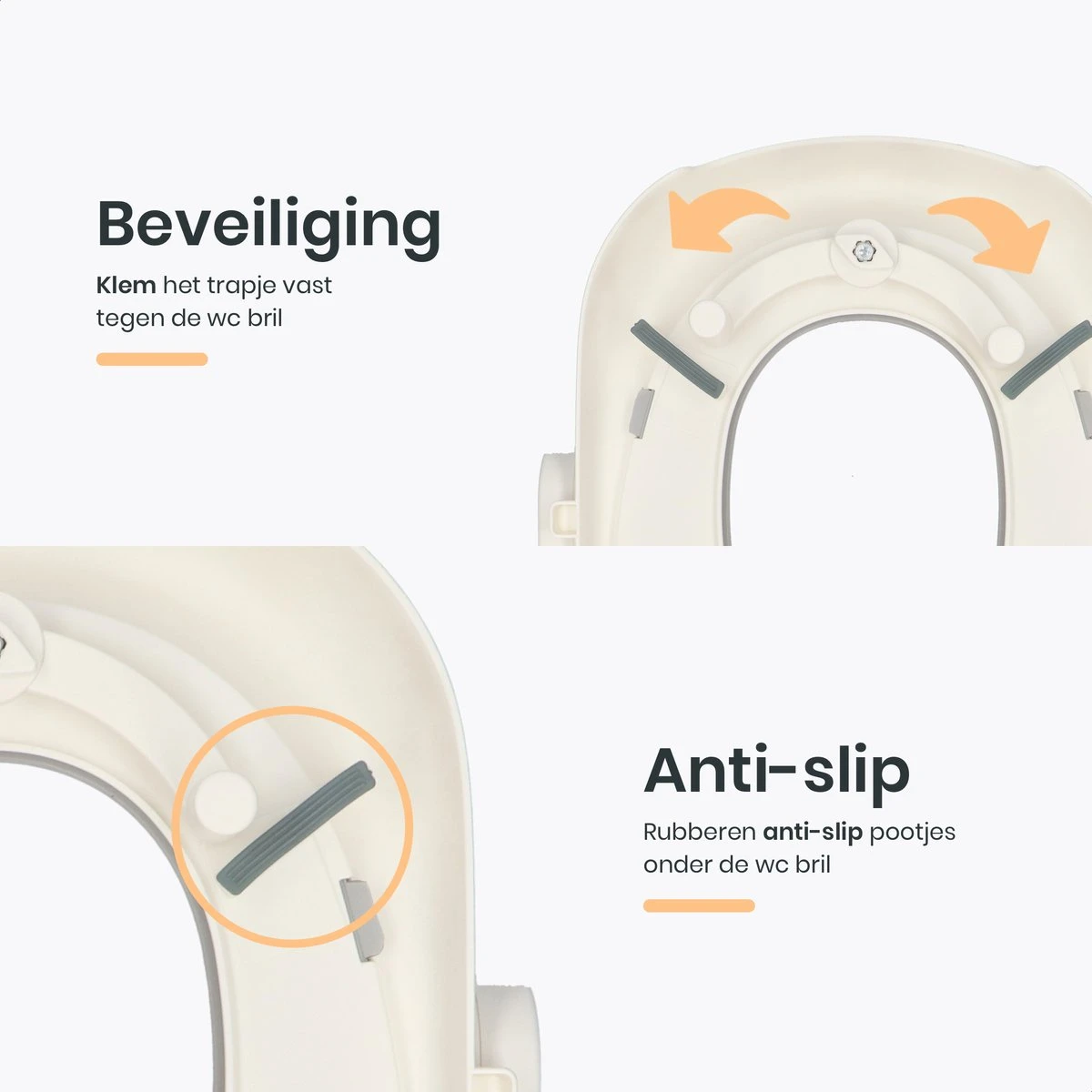 XIORI-SEMS - WC Verkleiner Met Trapje - Toiletverkleiner - Wit Met Goud - Toilettrainer - 2 Tot 7 Jaar - Met Beloningssysteem - Afbeelding 5