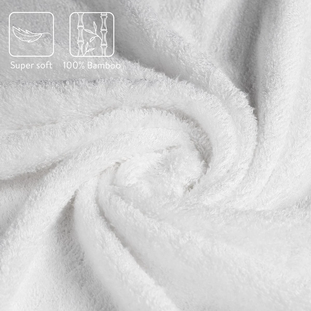 Navaris Badcape Met Capuchon Voor Baby - Set Met Badcape En Washandje - 100% Bamboe - Voor Baby's Van 0-12 Maanden - Oeko-tex Gecertificeerd - Schaap - Afbeelding 3