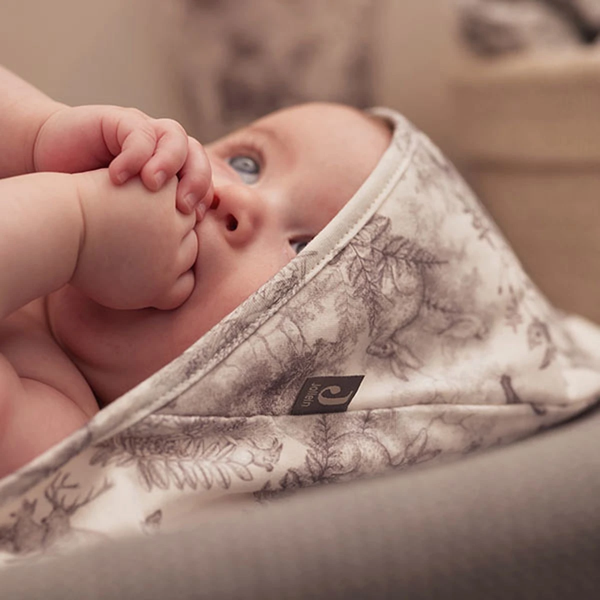 Jollein Badcape 75x75cm Pimpelmees - Forest Animals - Afbeelding 9