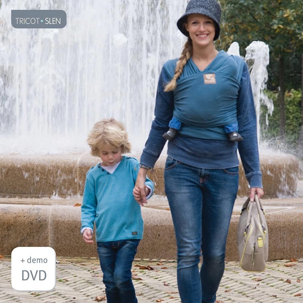 Babylonia Draagdoek - Tricot-Slen - Jeansblauw - Afbeelding 15