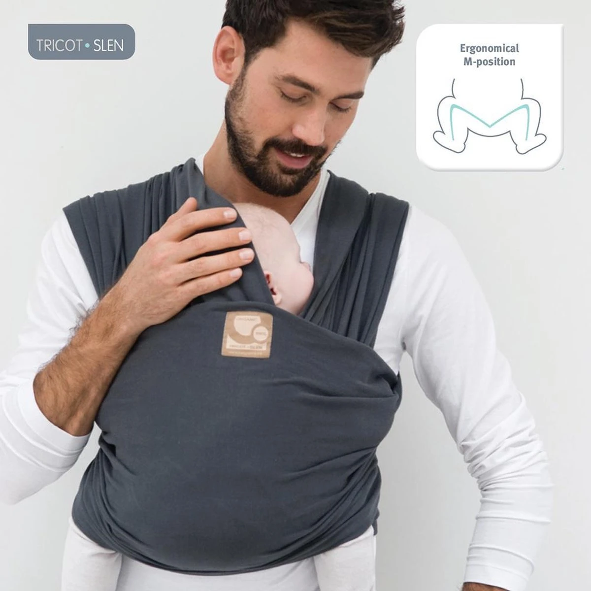 Babylonia Draagdoek - Tricot-Slen - Jeansblauw - Afbeelding 16