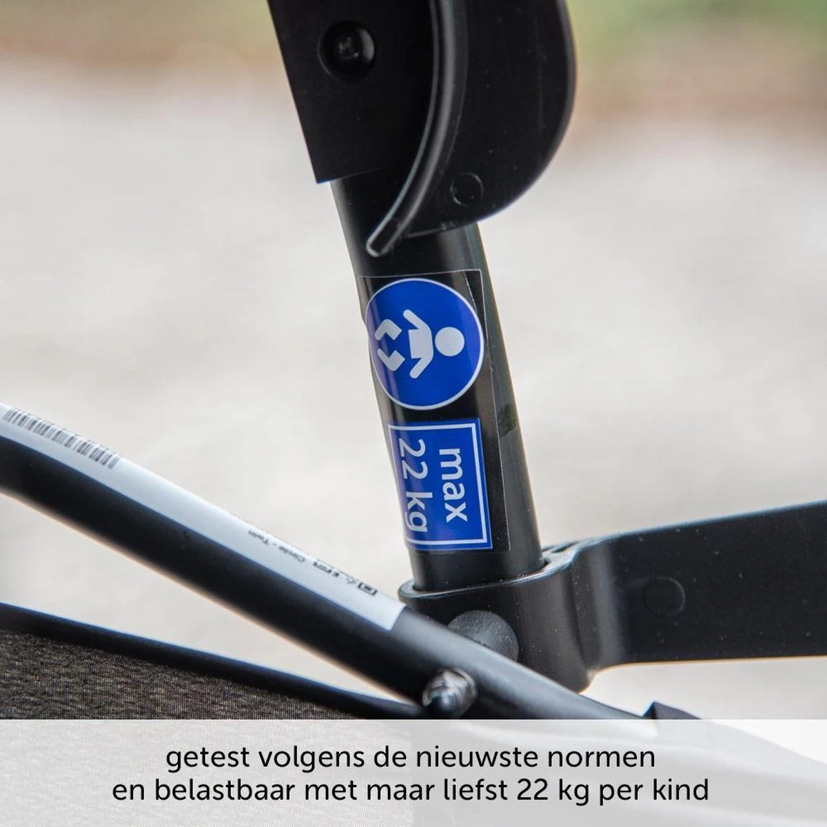 ABC Design Duo Kinderwagen Twin Circle Line - Inclusief Regenhoes - Woven Graphite - Afbeelding 7