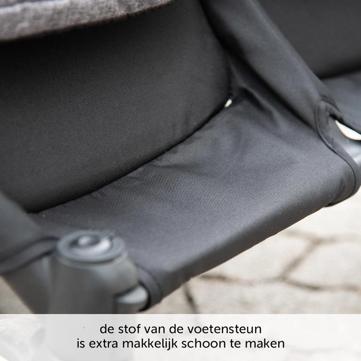 ABC Design Duo Kinderwagen Twin Circle Line - Inclusief Regenhoes - Woven Graphite - Afbeelding 13