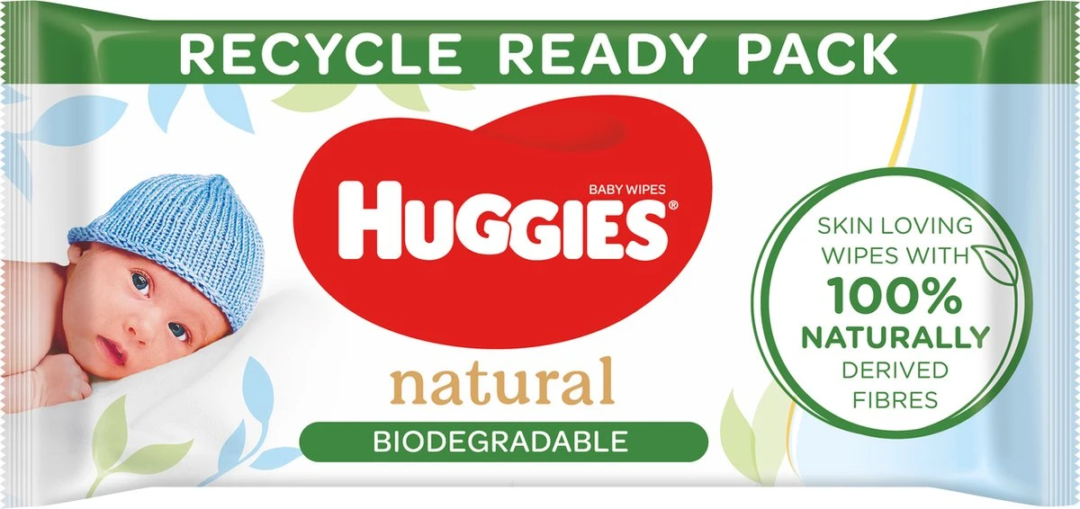 Huggies Billendoekjes - 100% Plasticvrij - Biologisch Afbreekbaar - 12 X 48 Stuks - 576 Doekjes - Afbeelding 5