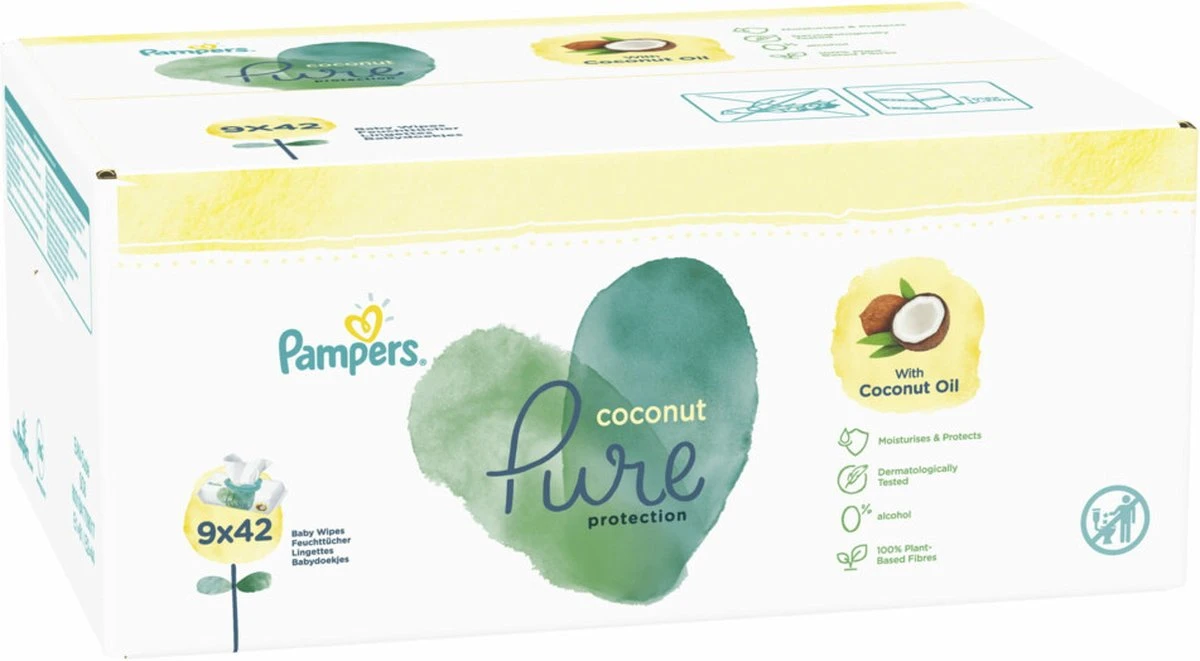 Pampers® Pampers Billendoekjes Harmonie Coconut Navulpak 9x42 = 378 Doekjes - Afbeelding 3