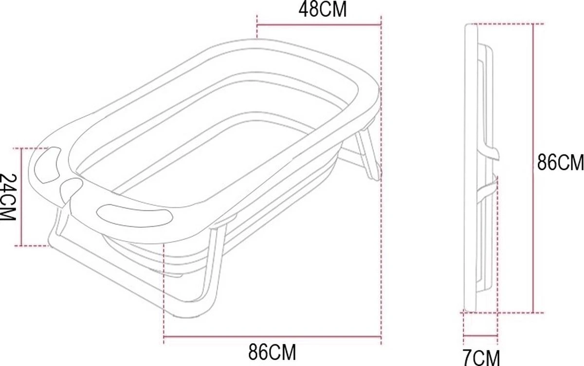 Babybadje - Peuterbadje - Opvouwbaar - Incl. Baby Badkussen - 84 Cm Lang - 0 Tot 3 Jaar - Roze - Afbeelding 6